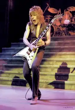 Rhoads performing in 1981
