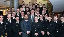 Randy Johnson and Ian Kennedy at the 2019 Bob Feller Act of Valor Award Ceremony