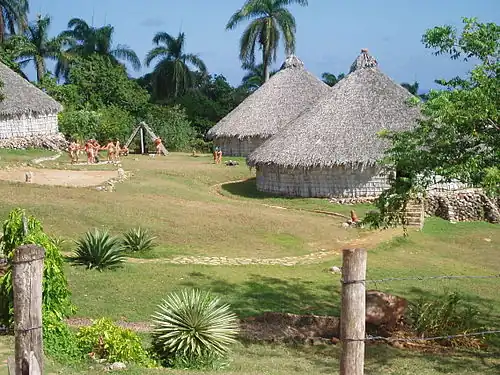 Image 3Reconstruction of a Taíno village in Cuba (from History of Jamaica)