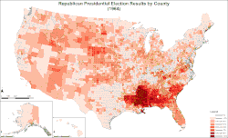 Republican presidential election results by county