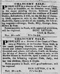 George, Buck, Mily, George, Jane, Henry, Sam, Cain, Judy, Henry, Zilpha