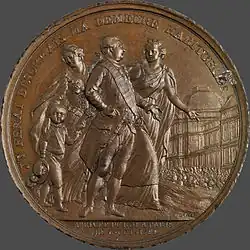 Medal commemorating the return of Louis XVI to Paris - 1789