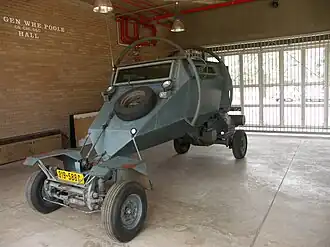 A Leopard security vehicle