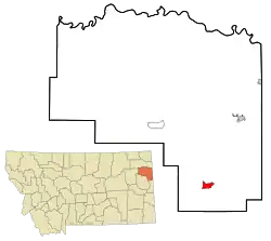 Location of Knife River, Montana