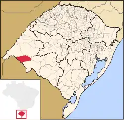 Location in Rio Grande do Sul state