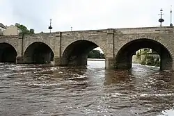 River Wharfe, Wetherby, 53°55′35.68″N 1°23′21.48″W﻿ / ﻿53.9265778; -1.3893000