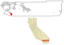 Location of Riverside County within the State of California