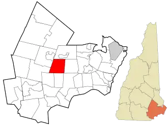 Location in Rockingham County and the state of New Hampshire.