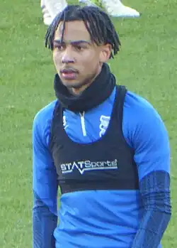 Young man in football kit