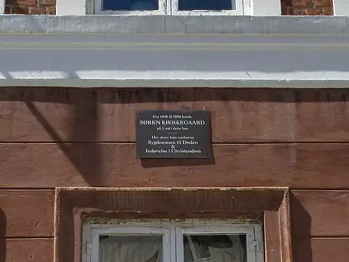 Søren Kierkegaard plaque