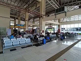Waiting area at the departure zone
