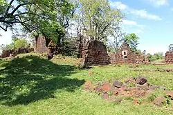 Part of the ruins of the site.