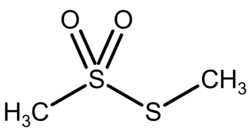 S-Methyl methanethiosulfonate skeletal formula