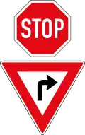 Stop for all directions, then they yield to right
