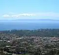 View of downtown Santa Barbara & Channel Islands from Franceschi Park.