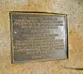 Commemoration plaque for the Torii gate leading to the beaches from the bluffs of Shoreline Park