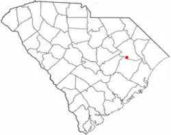 Location of Lake City in South Carolina
