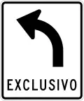 R-3-13 Left turn only (right if reversed)
