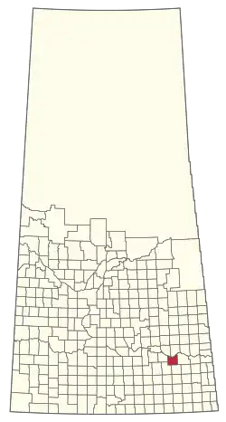 Location of the RM of Wolseley No. 155 in Saskatchewan