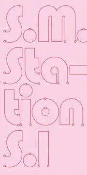 Pink vertical album with the words "Sm Station S.1"