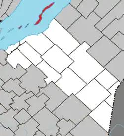 Location within La Matapédia RCM