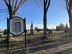 Catholic Parish Cemetery sign, Saint-Joseph Blvd., (Quebec Route 159)