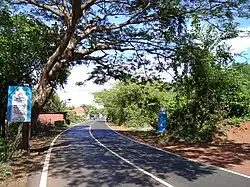 View from the village, road to the Seminary.