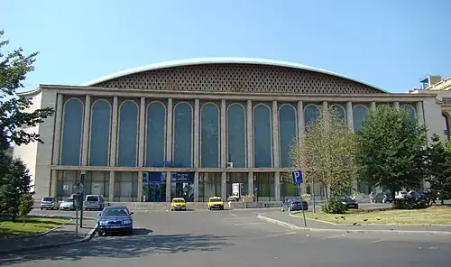 Palace Hall, Bucharest, by Horia Maicu, Tiberiu Ricci, Ignace Șerban and Romeo Balea, 1957–1960[122]