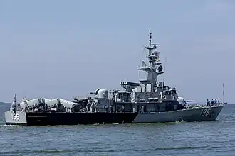 KD Laksamana Muhammad Amin (F136) in Sandakan.