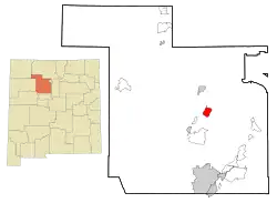 Location of Ponderosa, New Mexico