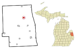 Location of Deckerville, Michigan
