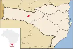 Location in Santa Catarina state