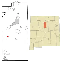 Location of Los Cerrillos, New Mexico