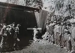 Looters shot by the authorities.