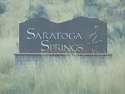 Saratoga Springs sign