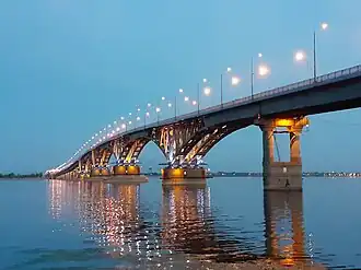 Saratov Bridge across Volga River