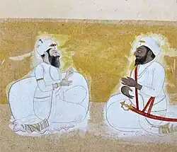Sardar Jassa Singh Ramgarhia on left and Amar Singh of Patiala on right, late 18th century