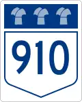 Highway 910 marker