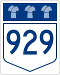 Highway 929 marker