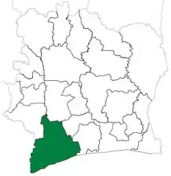 Sassandra Department upon its creation in 1969. It kept these boundaries until 1980, but other departments began to be divided in 1974.