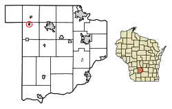 Location of Ironton in Sauk County, Wisconsin.