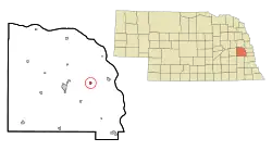 Location of Mead, Nebraska