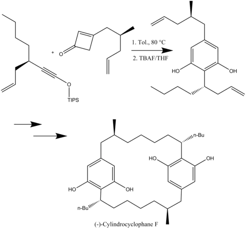 Scheme 18: Benzannulation towards the Synthesis of (−)-Cylindrocyclophane F