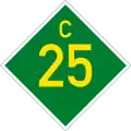 C25 road shield}}