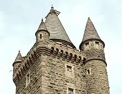 Photograph of the tower's roofs
