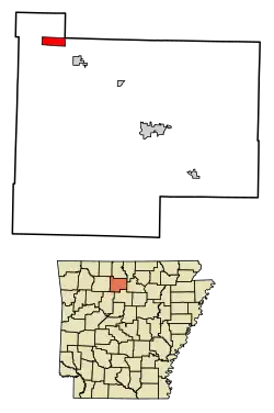 Location of Pindall in Searcy County, Arkansas.