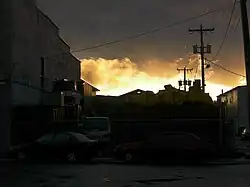 Sunset over industrial Georgetown