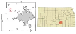 Location within Sedgwick County and Kansas