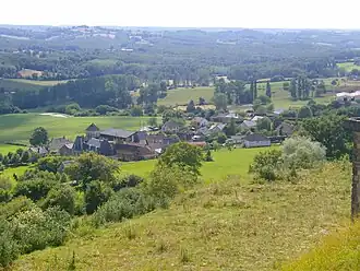 The village of Segonzac seen from the Puy de Segonzac