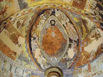 Apse of the Church of St Justus, Segovia. Christ in Majesty was a common theme for the apse.